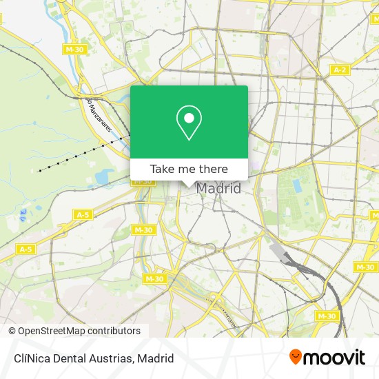 ClíNica Dental Austrias map