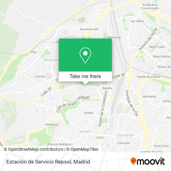 mapa Estación de Servicio Repsol