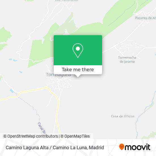 mapa Camino Laguna Alta / Camino La Luna