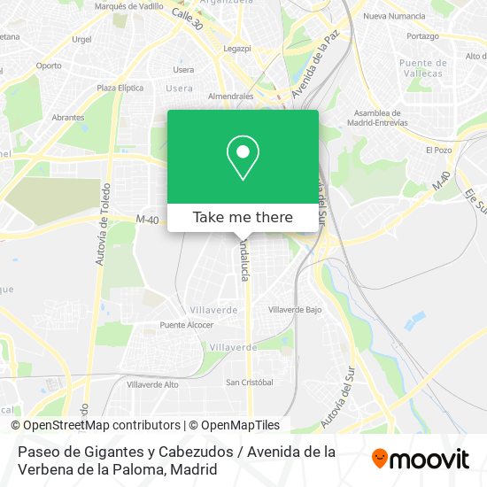 Paseo de Gigantes y Cabezudos / Avenida de la Verbena de la Paloma map