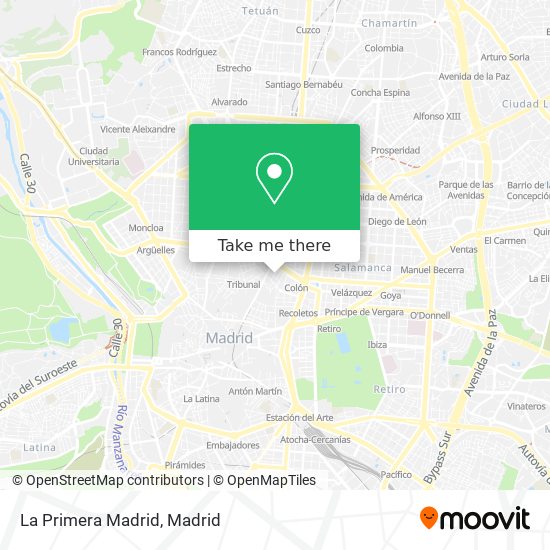 mapa La Primera Madrid