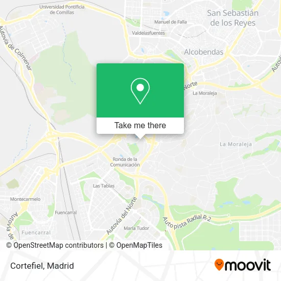 Cortefiel map