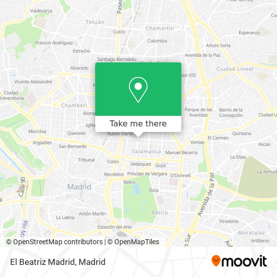 El Beatriz Madrid map