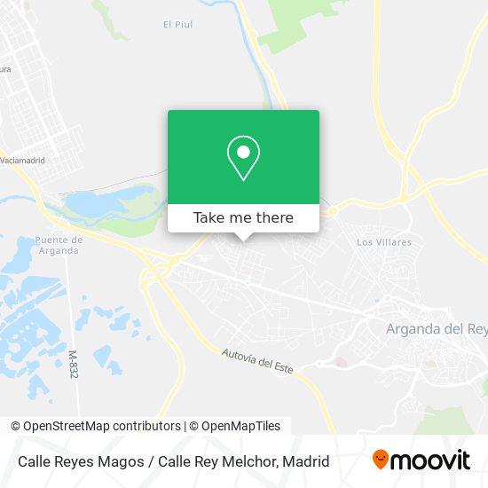 mapa Calle Reyes Magos / Calle Rey Melchor