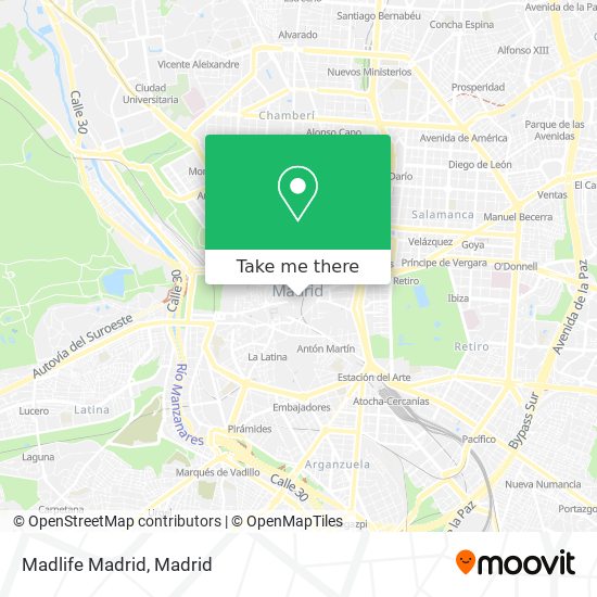 mapa Madlife Madrid