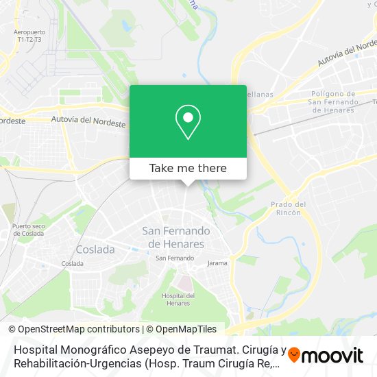 Hospital Monográfico Asepeyo de Traumat. Cirugía y Rehabilitación-Urgencias map