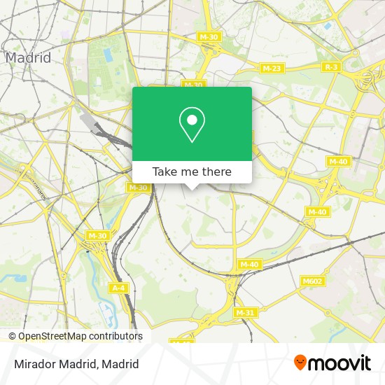 Mirador Madrid map