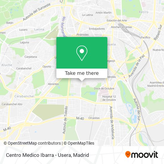 Centro Medico Ibarra - Usera map