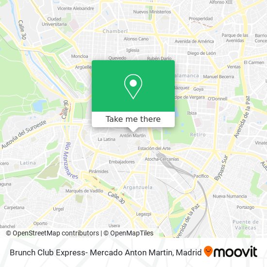 Brunch Club Express- Mercado Anton Martin map