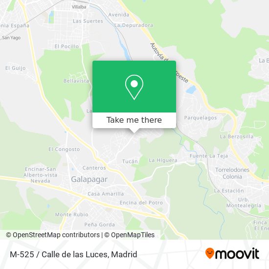M-525 / Calle de las Luces map