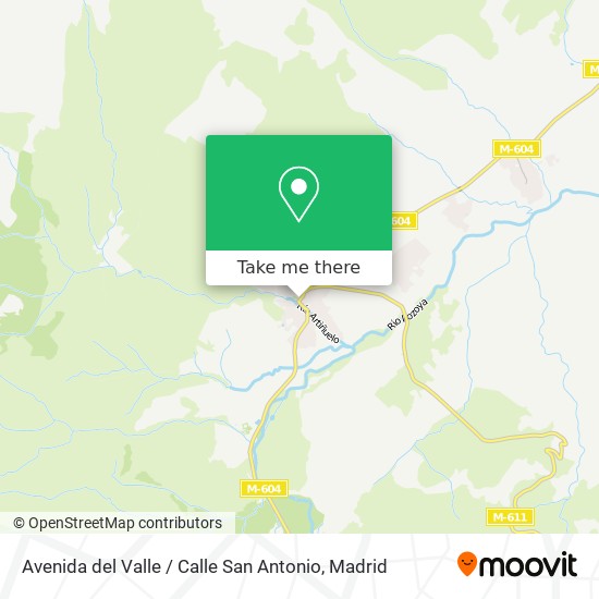 mapa Avenida del Valle / Calle San Antonio
