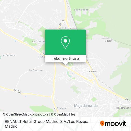 mapa RENAULT Retail Group Madrid, S.A. / Las Rozas