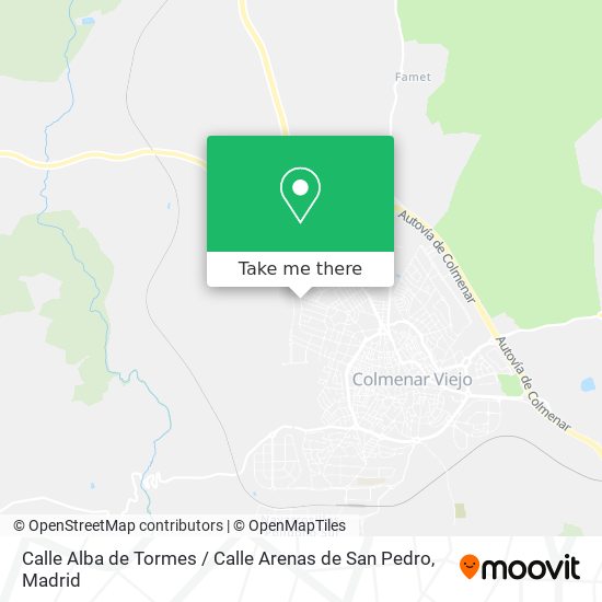 mapa Calle Alba de Tormes / Calle Arenas de San Pedro