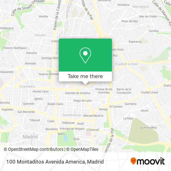 100 Montaditos Avenida America map