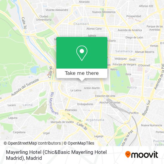Mayerling Hotel (Chic&Basic Mayerling Hotel Madrid) map