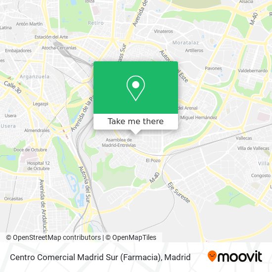 mapa Centro Comercial Madrid Sur (Farmacia)