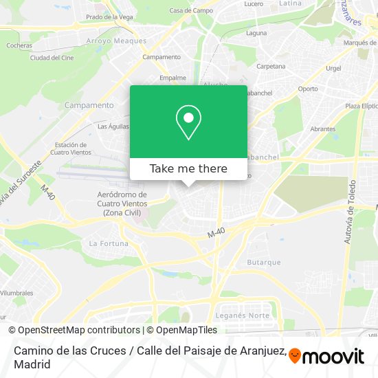 Camino de las Cruces / Calle del Paisaje de Aranjuez map