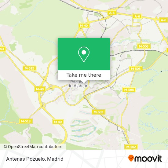 Antenas Pozuelo map