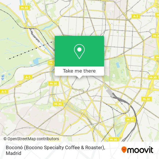 mapa Boconó (Bocono Specialty Coffee & Roaster)