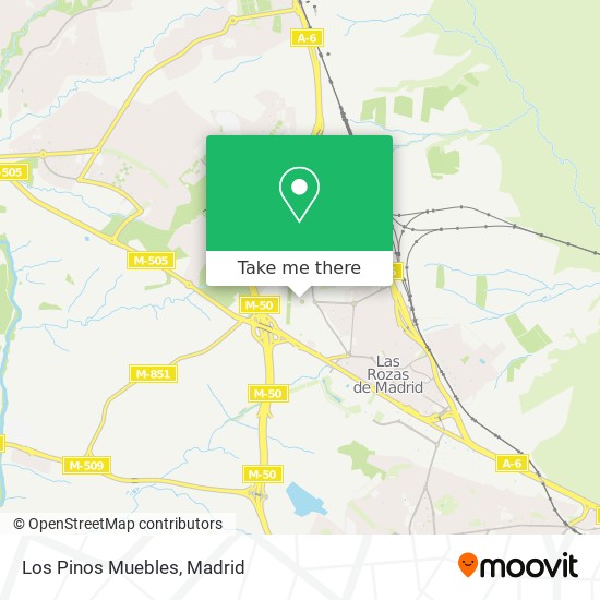 Los Pinos Muebles map