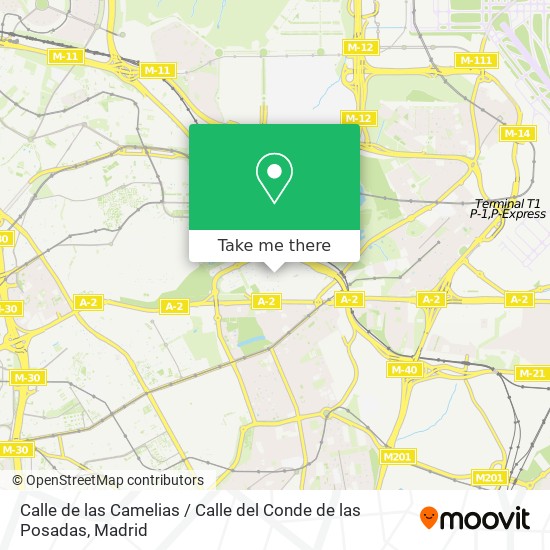 mapa Calle de las Camelias / Calle del Conde de las Posadas