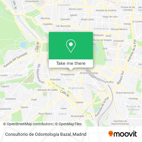 Consultorio de Odontología Bazal map