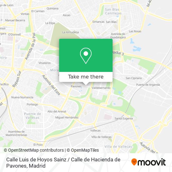 mapa Calle Luis de Hoyos Sainz / Calle de Hacienda de Pavones