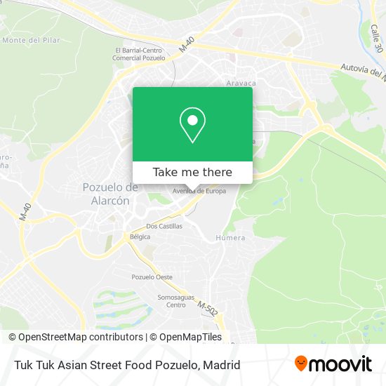 Tuk Tuk Asian Street Food Pozuelo map