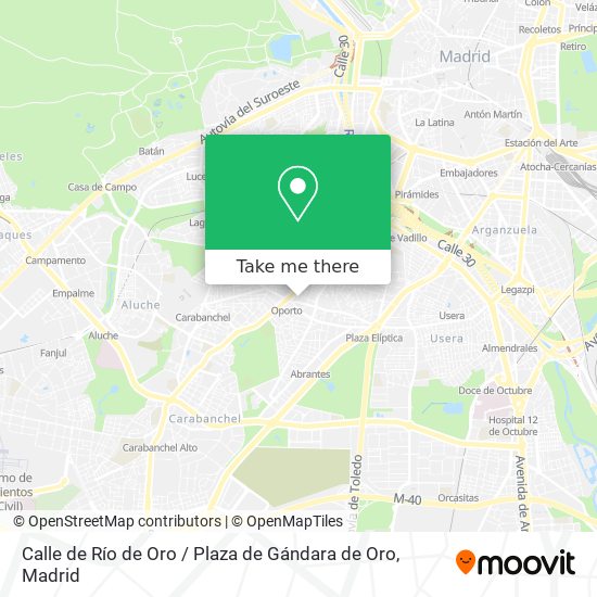 mapa Calle de Río de Oro / Plaza de Gándara de Oro