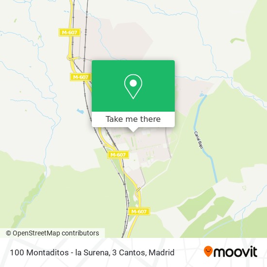 100 Montaditos - la Surena, 3 Cantos map