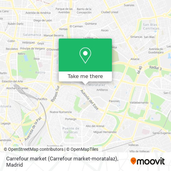 Carrefour market (Carrefour market-moratalaz) map