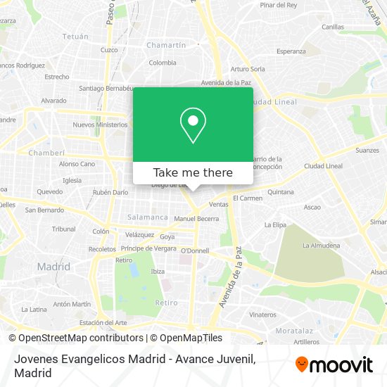 Jovenes Evangelicos Madrid - Avance Juvenil map