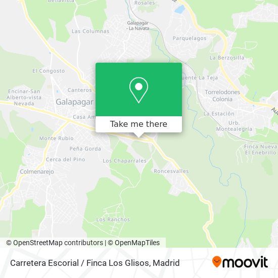 Carretera Escorial / Finca Los Glisos map