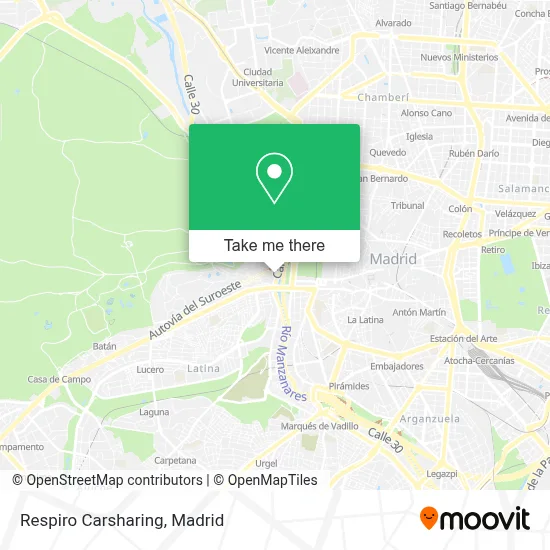 Respiro Carsharing map