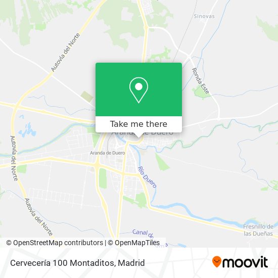 mapa Cervecería 100 Montaditos