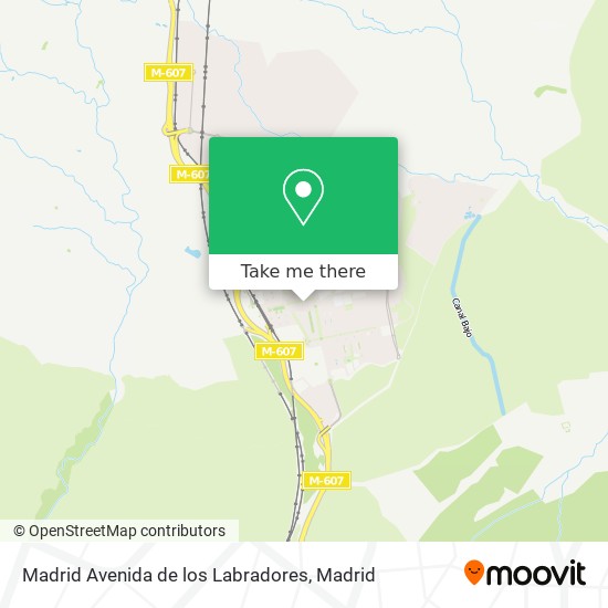 mapa Madrid Avenida de los Labradores