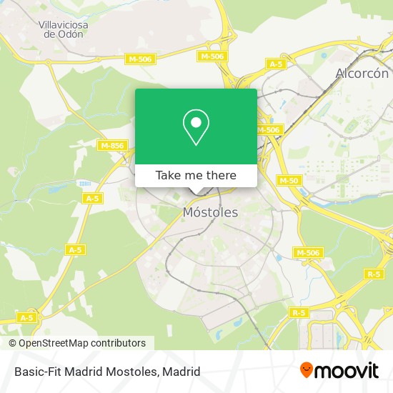 mapa Basic-Fit Madrid Mostoles