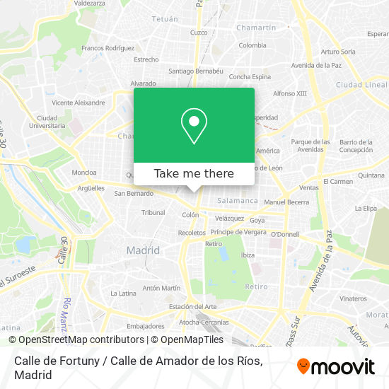 mapa Calle de Fortuny / Calle de Amador de los Ríos