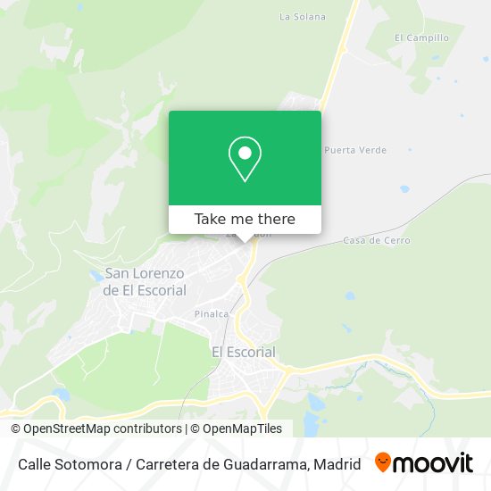 mapa Calle Sotomora / Carretera de Guadarrama