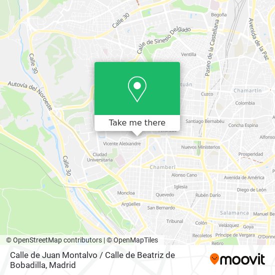 Calle de Juan Montalvo / Calle de Beatriz de Bobadilla map