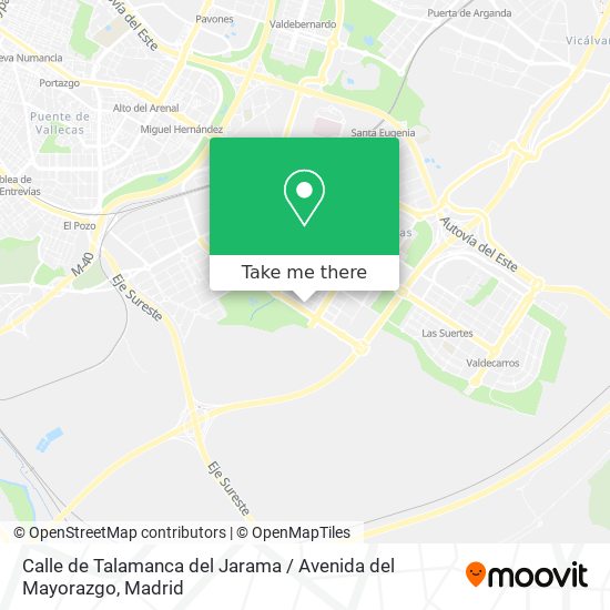 mapa Calle de Talamanca del Jarama / Avenida del Mayorazgo