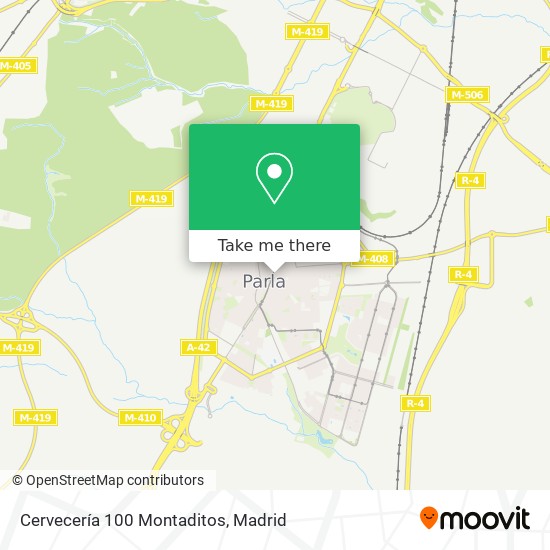 Cervecería 100 Montaditos map