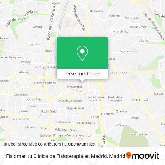 Fisiomar, tu Clínica de Fisioterapia en Madrid map