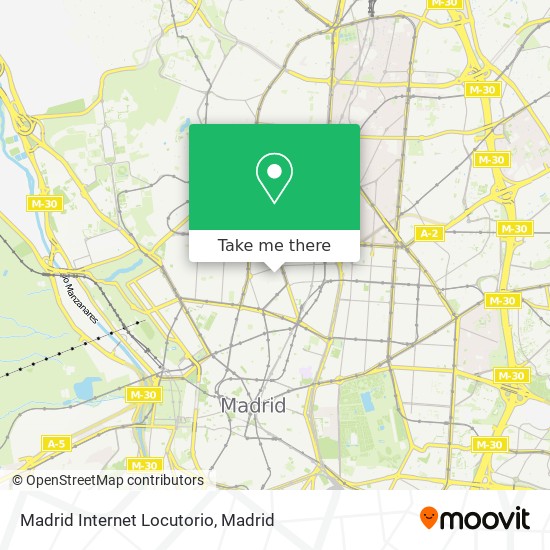 mapa Madrid Internet Locutorio