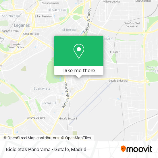 Bicicletas Panorama - Getafe map