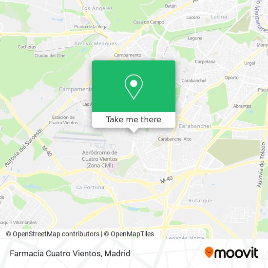 Farmacia Cuatro Vientos map