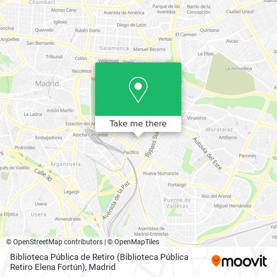 Biblioteca Pública de Retiro (Biblioteca Pública Retiro Elena Fortún) map