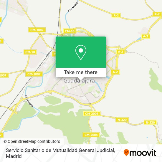 Servicio Sanitario de Mutualidad General Judicial map