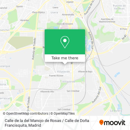 mapa Calle de la del Manojo de Rosas / Calle de Doña Francisquita