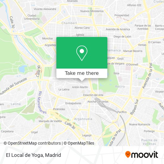 El Local de Yoga map